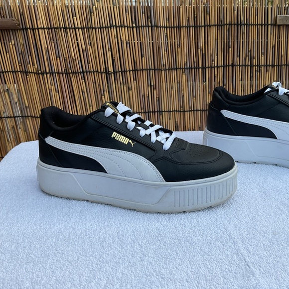 Puma Shoes - Puma Black and White Platform Sneakers